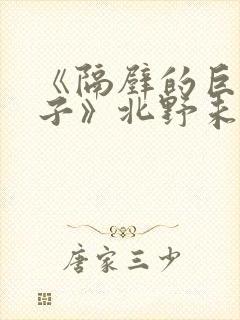 《隔壁的巨乳妻子》北野未奈封面