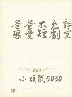 爸爸不允许我谈恋爱短剧完整版大结局