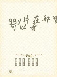gay片在哪里可以看
