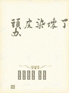 头皮染坏了怎么办封面