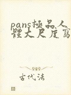 pans极品人体大尺度写真