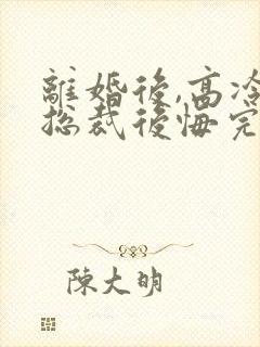 离婚后,高冷女总裁后悔完结篇