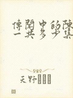 传闻中的陈芊芊一共多少集?