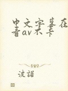 中文字幕在线观看av不卡