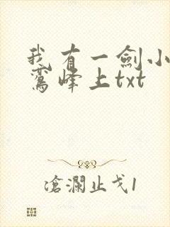 我有一剑小说青鸾峰上txt封面