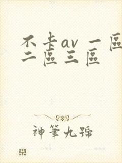不卡av 一区二区三区