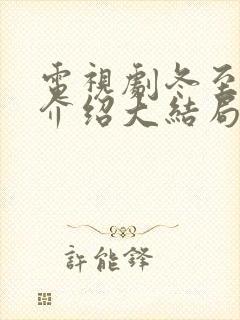 电视剧冬至剧情介绍大结局封面