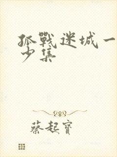 孤战迷城一共多少集