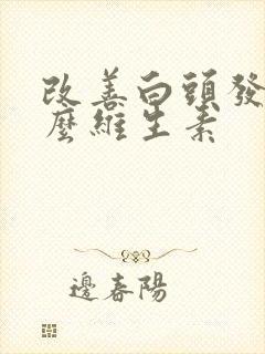 改善白头发吃什么维生素封面