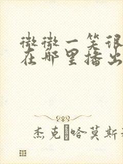 微微一笑很倾城在哪里播出