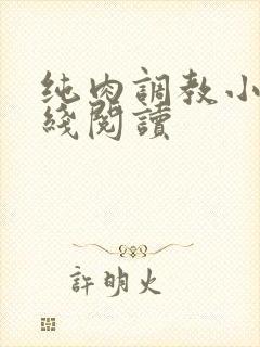 纯肉调教小说在线阅读