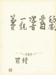 第一次爱的人免费观看日剧中文版