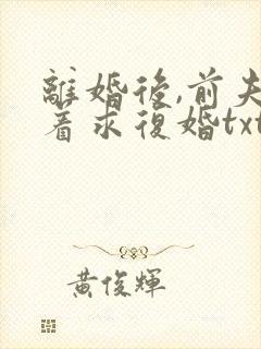 离婚后,前夫哭着求复婚txt