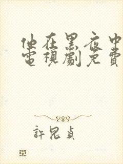 他在黑夜中相拥电视剧免费观看