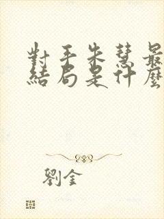 对手朱慧最后的结局是什么封面