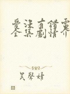 爱没有错电视剧全集剧情介绍