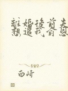 离婚后前夫总是想追我俞恩免费阅读