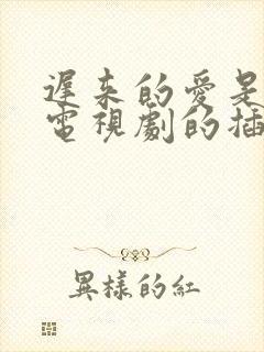 迟来的爱是哪部电视剧的插曲