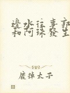 边水往事郭立民和阿珠发生了什么封面