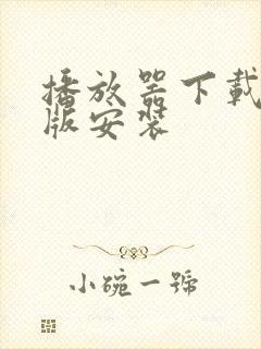 播放器下载安卓版安装