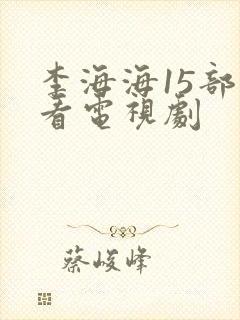 李海海15部必看电视剧