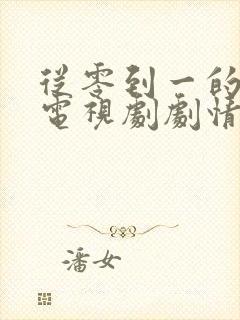 从零到一的爱情电视剧剧情介绍封面