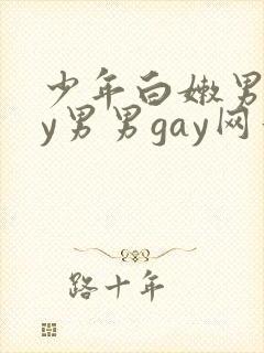 少年白嫩男gay男男gay网站