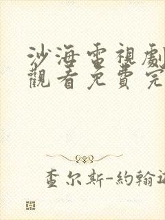 沙海电视剧在线观看免费完整版高清