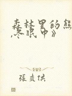 森林里的熊先生,冬眠中》