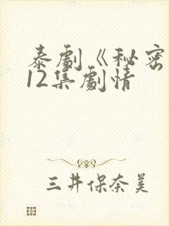 泰剧《秘密爱》12集剧情