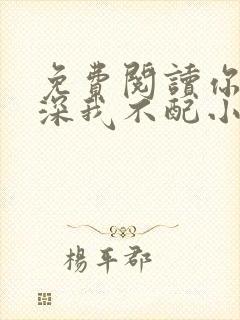 免费阅读你的情深我不配小说