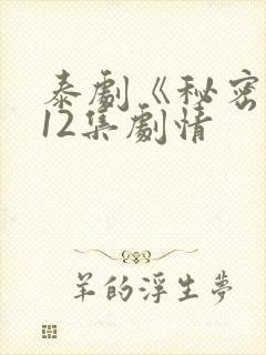 泰剧《秘密爱》12集剧情