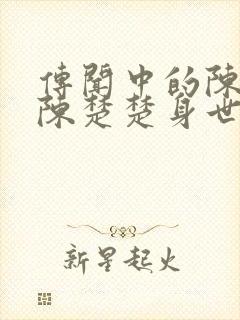 传闻中的陈芊芊陈楚楚身世