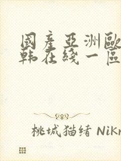 国产亚洲欧美日韩在线一区