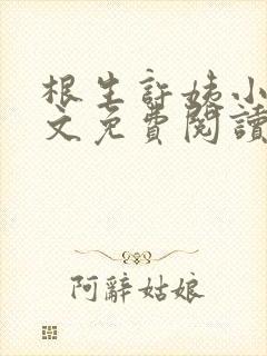 根生许姨小说全文免费阅读最新章节封面