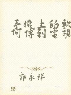 手机上的软件如何传到电视上