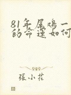 81年属鸡一生的命运如何