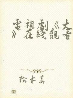 电视剧《大人物》在线观看