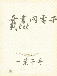 奇书网电子书下载txt