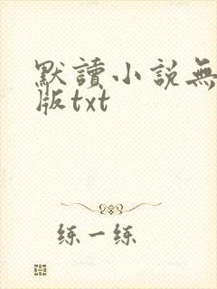 默读小说无删减版txt