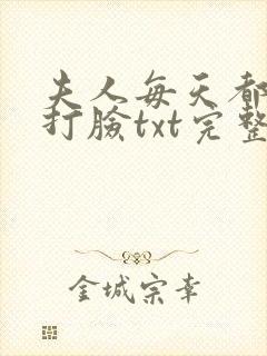 夫人每天都在线打脸txt完整无错版封面