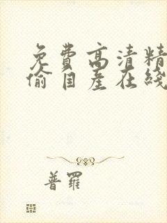 免费高清精品国偷自产在线