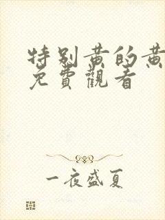 特别黄的黄色片免费观看封面