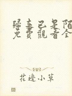 归来已是陌路人免费观看全集