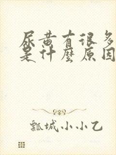 尿黄有很多泡泡是什么原因