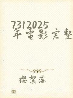 7312025年电影完整版封面