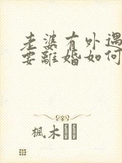 老婆有外遇坚决要离婚如何挽回封面