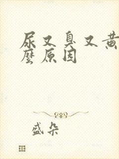 尿又臭又黄是什么原因封面