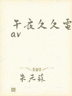 午夜久久电影院av