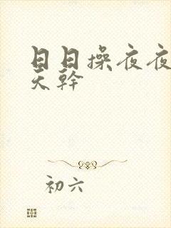 日日操夜夜爽天天干封面